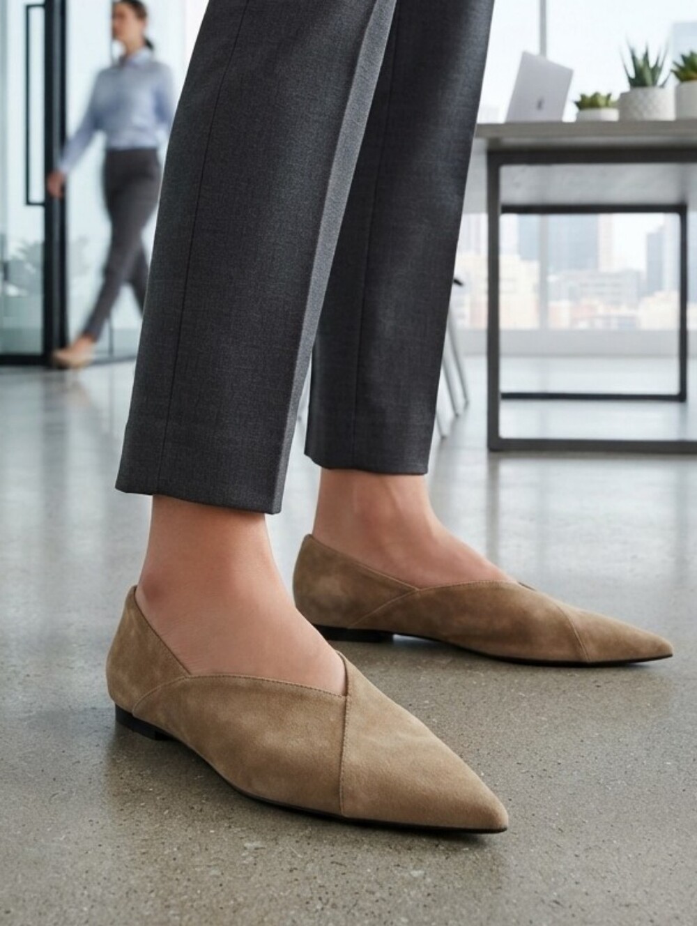 Zara Pointed Toe Flats Slip On Shoes EU 40